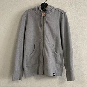 American Giant Full Zip Hoodie Sweatshirt Womens XL Heavyweight Cotton Gray